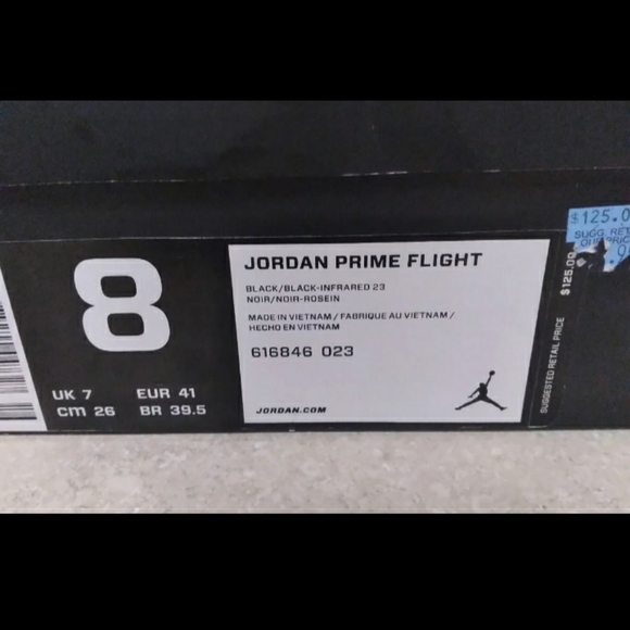 Jordan Prime Flight "Infrared" Size 8 - Picture 12 of 12
